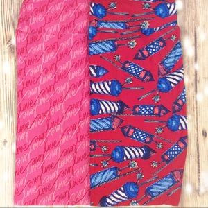 Rockets July 4 Fireworks, Love 2pc Leggings Bundle
